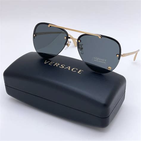 versace ve2231 100287|Versace VE2231 Aviator Sunglasses .